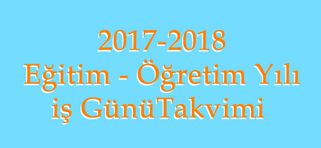 snf defteri 2017-2018 Eitim retim Yl  Gn Takvimi